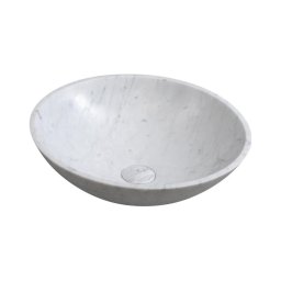 Sapho - Lavoar pe blat BLOK Ø 42 cm piatră/Carrara/alb mat