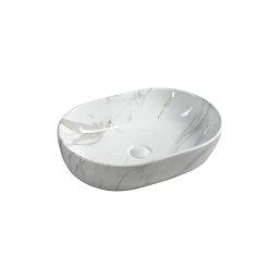 Sapho - Lavoar pentru blat DALMA 59 x 42 cm, ceramică/Carrara