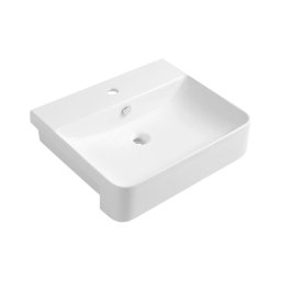 Isvea - Lavoar semi-încastrat SOTT AQUA 59x49 cm ceramică/alb