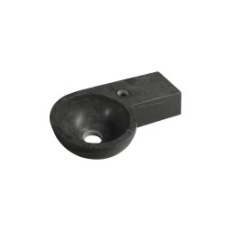 Sapho - Lavoar suspendat de colț BLOK 40 x 23 cm, montare pe dreapta, antracit