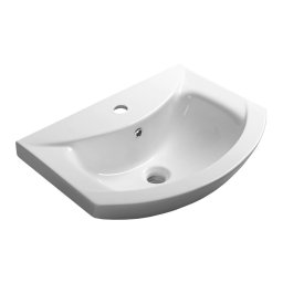 Aqualine - Lavoar încastrat ZERO 55 x 44 cm, ceramică, alb