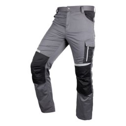 Pantaloni de lucru, bumbac, poliester, intariri genunchi, model Mix&Match, gri, marimea XXL/56, NEO