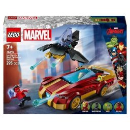 LEGO® Marvel - Masina lui Iron Man si Black Panther vs. Hulk cel rosu, 76310, 295 piese