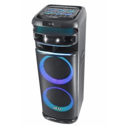 Boxa activa portabila , Akai Party Speaker 1200, 100W, Bluetooth, USB, MicroSD, LED