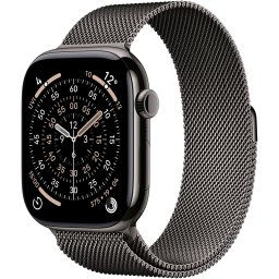 Apple Watch 11 GPS + Cellular, Carcasa Slate Titanium 46mm, Slate Milanese Loop - M/L