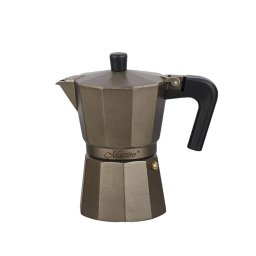 Espressor de aragaz pentru 3 cesti, Maestro, Aluminiu, Afisaj incorporat, 150 ml