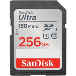 Card de memorie SanDisk SD Ultra, 256 GB, SDXC, 150MB/s
