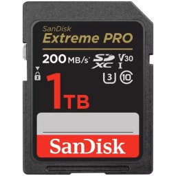 Card de memorie SanDisk Extreme PRO, 1TB, SDXC, UHS-I, Clasa 10, U3, V30
