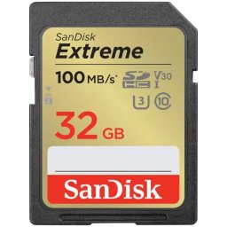 Card de memorie SanDisk Extreme, 32 GB, SDHC, UHS-I, Class 10, U3, V30