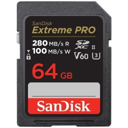 Card de Memorie SanDisk Extreme PRO, 64 GB, SDXC, UHS-II, Clasa 10