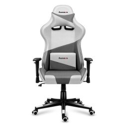 Scaun gaming Huzaro Force 6.2, max 130 kg, Mesh, Tehnologie SoftFlex, Perna lombara si pentru gat, Gri/Alb