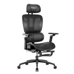 Scaun de gaming Huzaro Combat 7.9, Max 140 kg, Cotiere cu reglare 5D, Suport picioare, Spatar si tetiera reglabila, Mesh HD, Negru
