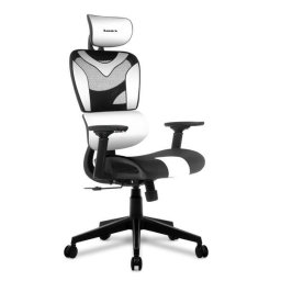 Scaun gaming Huzaro HZ-Combat 8.0, Mesh, Cotiere 4D, Tetiera & suport lombar reglabile, Functie Slide & SeatRest, Alb