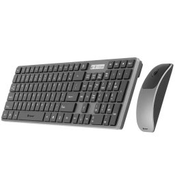 Set tastatura si mouse Tracer TRAKLA46773, RF Nano, wireless, gri, US layout