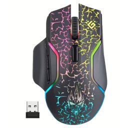 Mouse Defender GM-067, USB, Wireless, RGB, Negru