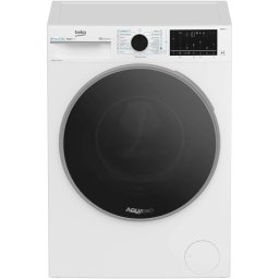 Masina de spalat rufe Beko B7WFU69418WBES, 9 kg, 1400 RPM, Clasa A, AquaTech, IronFast, SteamCure, Recycled Tub, ProSmart Inverter Motor, Homewhiz prin Wi-Fi, AddXtra, Alb-Negru