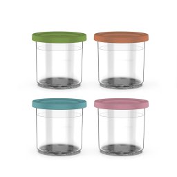 Set 4 boluri pentru înghețată cu capace colorate CREAMi NC300 Ninja
