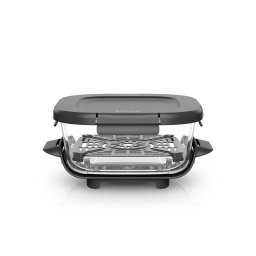 Vas sticlă CRISPi 1.4L CleanCrisp cu capac etanș și Crisper Plate inclus Ninja