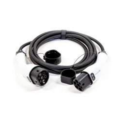 Cablu de încărcare Type 2 pentru mașini electrice, 5 m, 7,4 kW, 32 A, IP54, negru