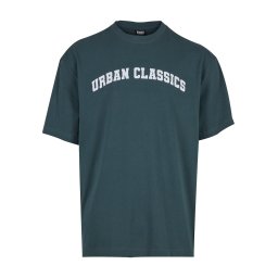 Urban Classics Tricou verde închis / alb
