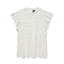 VERO MODA Bluză 'VMTRINE' oliv / roz / alb