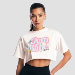 GymBeam Tricou pentru femei GymBabe Cream L