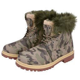 Ghete de iarnă pentru femei cu blană W37 camo
