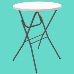 Masă rotundă pliabilă de tip „bar”