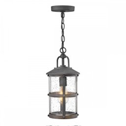Pendul Lakehouse QN-LAKEHOUSE8-S-DZ, 1x60W E27, IP44, H:min 48,3 cm - max 200,7 cm, D:18,4 cm, aluminiu, sticlă transparentă