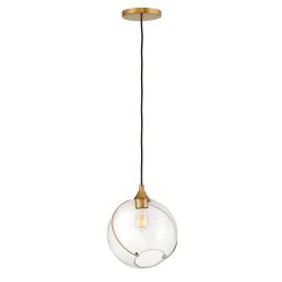 Pendul modern bronz din sticlă Skye, 1x60W, E27, H:370-3298mm, QN-SKYE-1P