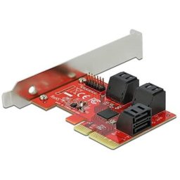 DeLOCK PCIe 6P SATA PCIe x4 card - LP, controller