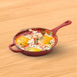 Tigaie, fontă emailată, rotundă, 25cm, roșu Crock-Pot