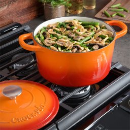 Vas de fontă emailată, 4.7L, rotund înalt, portocaliu Crock-Pot