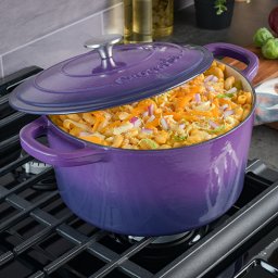 Vas de fontă emailată, 6.6L, rotund înalt, lavandă Crock-Pot