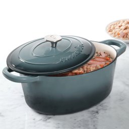 Vas de fontă emailată, 6.6L, oval înalt, gri Crock-Pot