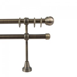 Galerie dubla TODI MAX, prindere perete, grosime 19mm, patyna
