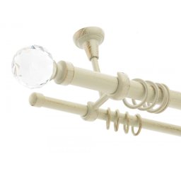 Galerie dubla tavan Kula Crystal alb antichizat 25mm/16mm