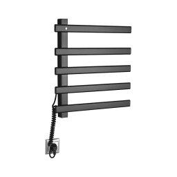 Sapho - ELCOR Uscător electric pentru prosoape, 63 W, 48 x 52 cm, negru mat