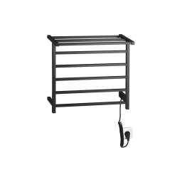 Sapho - Uscător electric pentru prosoape ELZOR, 60 W, 47 x 50 cm, negru mat