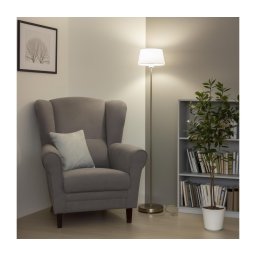 Brilagi - Lampadar LED CERIA, 1x E27/40W/230V, Ø 25 cm, alb/crom mat