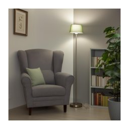 Brilagi - Lampadar LED CERIA, 1xE27/40W/230V, Ø 25 cm, verde/crom mat