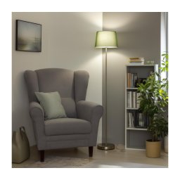 Brilagi - Lampadar LED CERIA 1xE27/40W/230V, diam. 30 cm, verde/crom mat