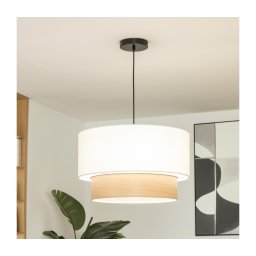Brilagi - Lustră LED suspendată pe cablu CERIA 1xE27/40W/230V, Ø 50 cm, alb/bej