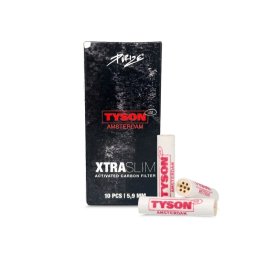 Filtre cu carbune activ Purize x Tyson 2.0 Extra Slim 6mm albe x10 (USA)