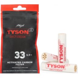 Filtre cu carbune activ Purize x Tyson 2.0 Extra Slim 6mm albe x33 (USA)