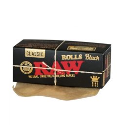 Raw Black Rola Foite Classic Wide din canepa 54mm x 3m
