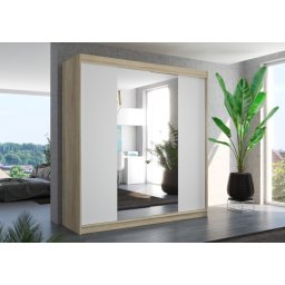 Dulap cu usi glisante si oglinda 200x200 cm, Perqs, ADRK Furniture