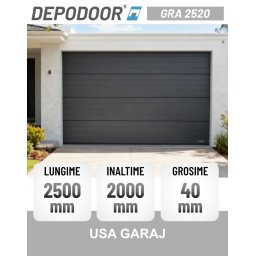 Usa garaj DEPODOOR GRA 2520 GRI ANTRACIT