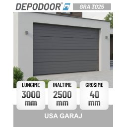 Usa garaj DEPODOOR GRA 3025 GRI ANTRACIT