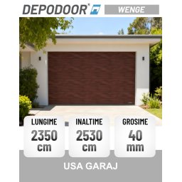Usa garaj DEPODOOR WENGE L 2350 x H2530